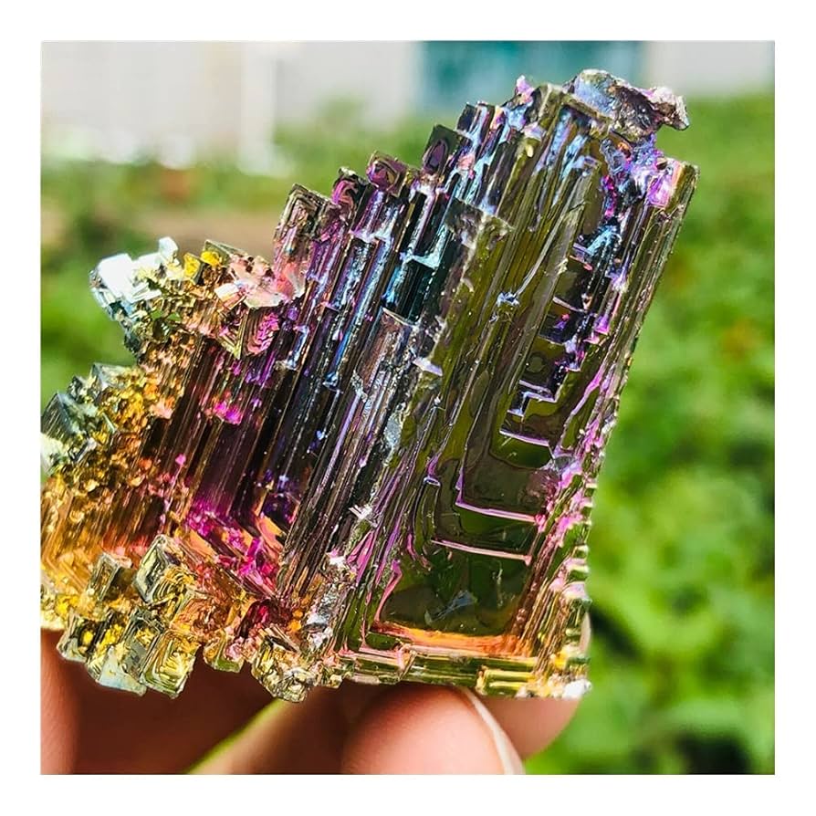 Amazon.co.jp: 癒しのクリスタル チタン合金レインボービスマス